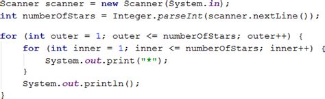 Nested for Loops Java 的图像结果