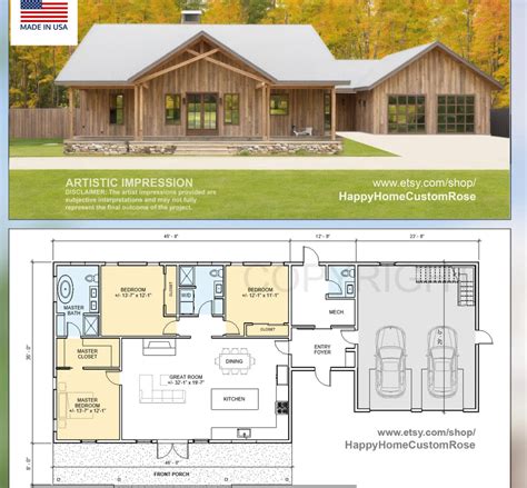 Modern Cabin Home Floor Plan