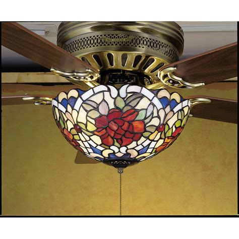 Ceiling Fan With Stained Glass Light Fixture | Shelly Lighting