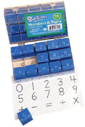 Ready 2 Learn Number and Sign Stamps - Dotted Lines - Set of 15 ...