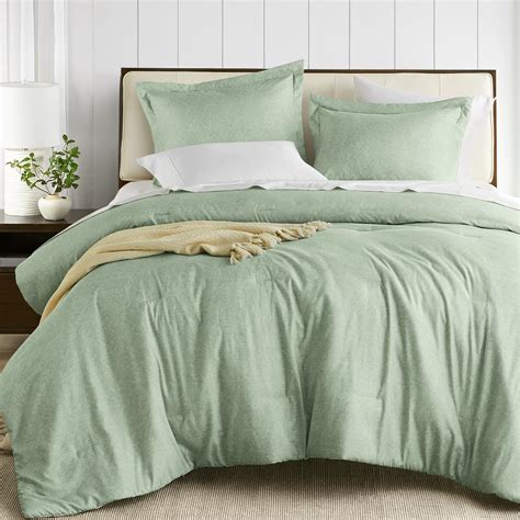 Degrees of Comfort Sage Green Comforter Set Queen Size, Lightweight for ...