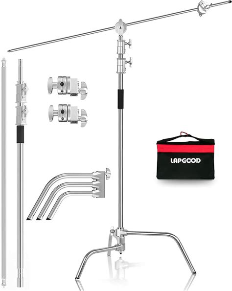 Amazon.com : C Stand with Boom Arm - Heavy Duty Photography Light Stand | Max Height 10.8ft ...