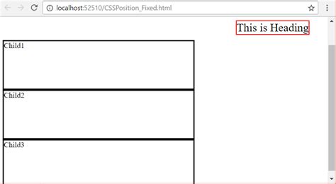 Position Fixed in HTML 的图像结果