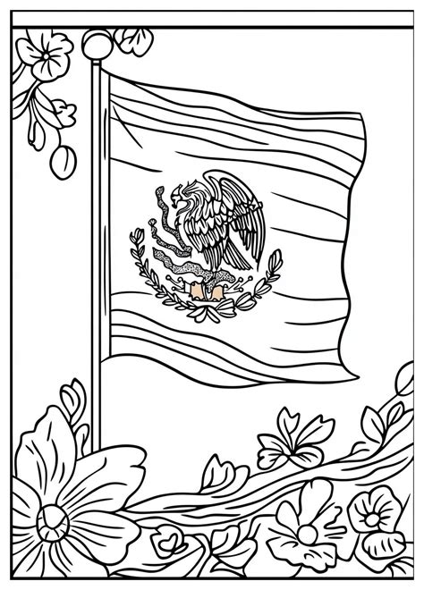 Mexico Flag Coloring Pages : Color the Symbols of Mexico | CrayonAZ.Com