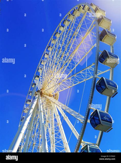 The sky wheel Ferris wheel on the boardwalk, Myrtle Beach, South ...