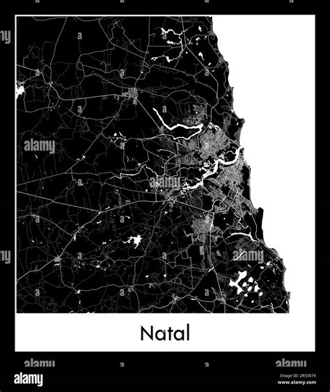 Minimal city map of Natal (Brazil South America Stock Vector Image & Art - Alamy