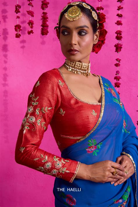 Tara Blue Georgette Saree – The Haelli