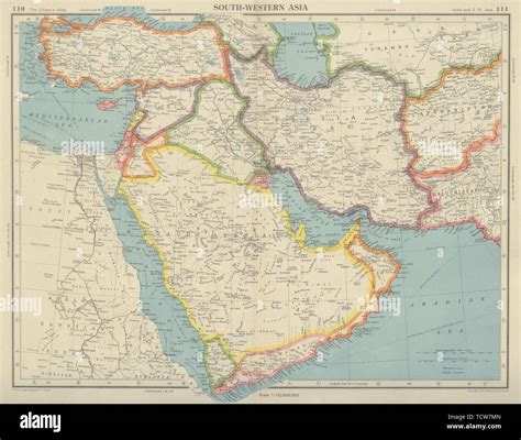 Pre 1945 middle east map