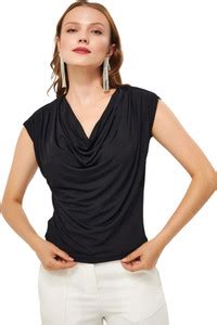 SIGHTBOMB Party Solid Women Black Top - Buy SIGHTBOMB Party Solid Women ...