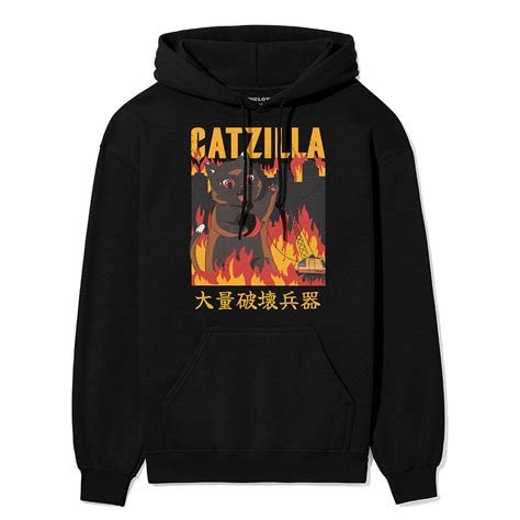 Catzilla City Cat Hoodie | Yūjin Japanese Anime Streetwear Clothing ...