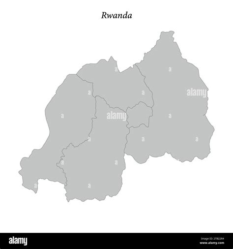 Simple flat Map of Rwanda with district borders Stock Vector Image & Art - Alamy