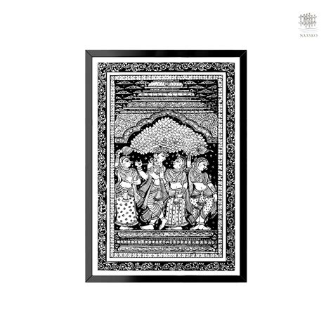 The Divine Circle — Radha-Krishna with Sakhis – Saanko