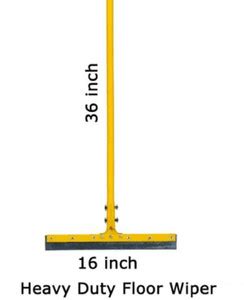 HEAVY DUTY FLOOR WIPER NOVA 16 INCH Metal Wiper with black rubber Wipes ...