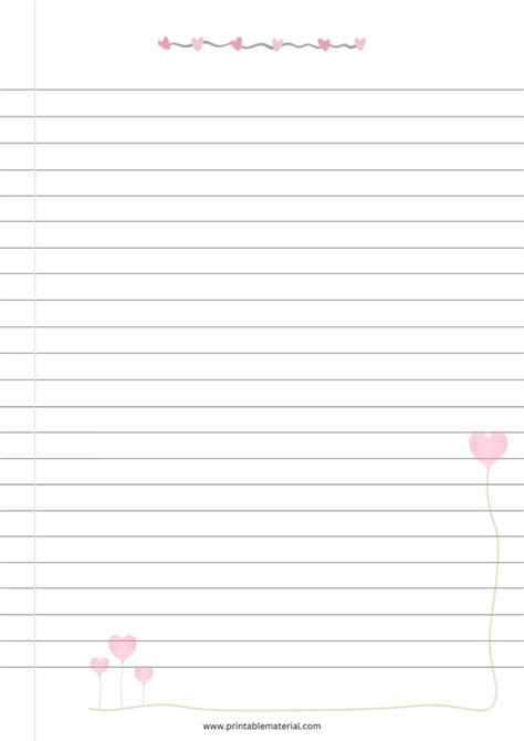 Free Printable Valentine Writing Paper Without Lines