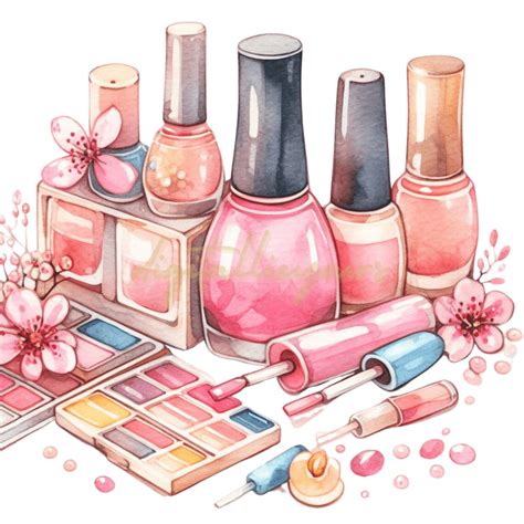 Nail Polish Watercolor Clip Art,nail Polish Clip Art,nail Polish ...