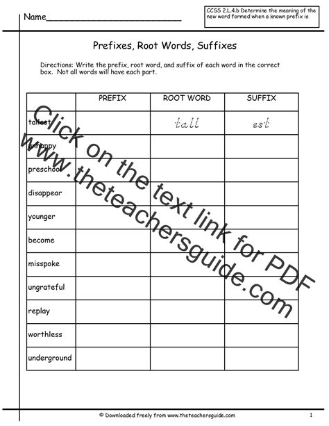 Prefixes and suffixes games printable : fesgaicol