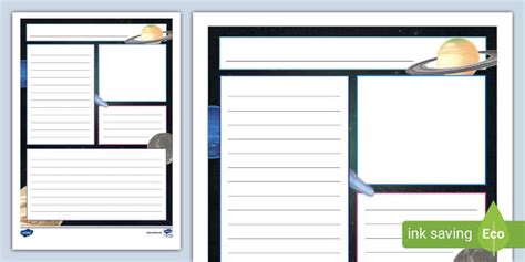 Space-Themed Fact File Template