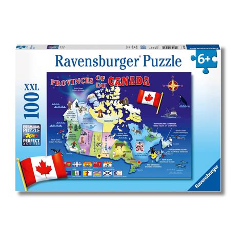 Map Of Canada 100 Piece Puzzle – The Puzzle Nerds