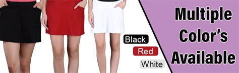 Buy Finesse Cotton Lyrca Skort at Amazon.in