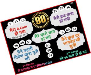 PartyStuff Birthday Theme Tambola Housie Tickets - 90th Birthday kukuba ...