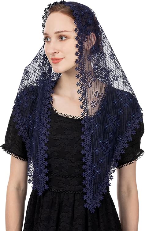 Buy Wgior Veils for Church Lace Chapel Veils Catholic Veil Triangle ...
