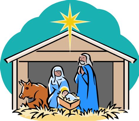 Merry Christmas Nativity Clipart | Free download on ClipArtMag