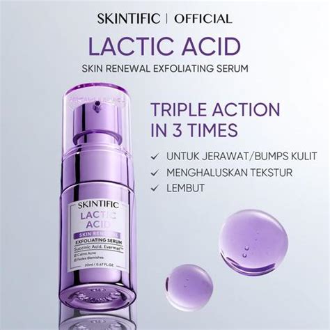 Promo SKINTIFIC - Lactic Acid Skin Renewal Exfoliating Serum 20ml ...