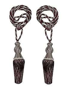 Buy Kuber Industries Polyester 2 Pieces Curtain Tie Back Tassel Set ...