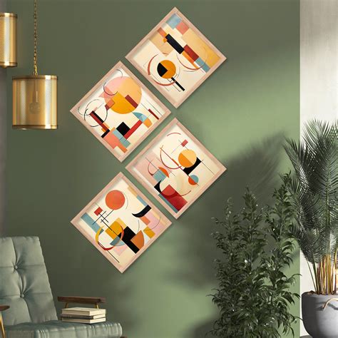 Modern Art Framed Print Combo for Home Living Room Office Wall Decor ...