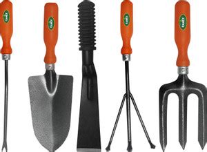 RAMEX Set of 5 Trowel, Weeder, Cultivator, Fork & 1 Khurpi Garden Tool ...