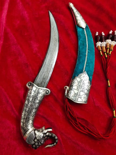 ROYAL WEDDING DAGGER SMALL KIRPAN SILVER INLAY – PUNJAB HANDICRAFTS
