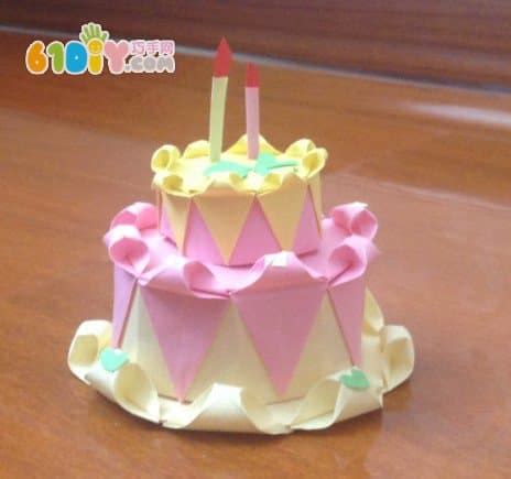 标签： 生日蛋糕折纸简单又漂亮看图 - 抖兔教育