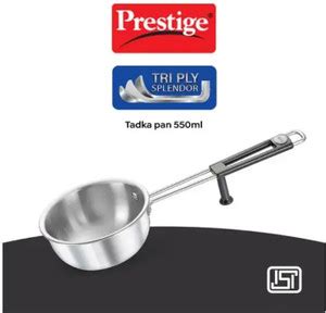 Prestige tri ply splendor Tadka Pan 13 cm diameter 0.55 L capacity ...
