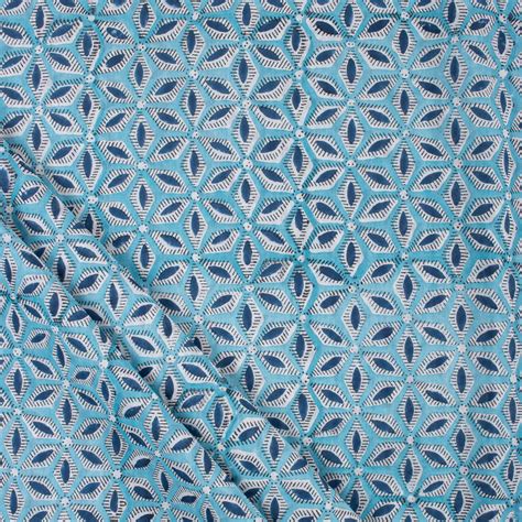 Buy Blue Floral Indian Block Print Fabric Online – DMAASA