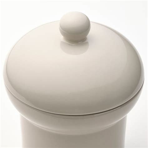 SPINNARHAJ jar with lid, off-white, 13 cm (5") - IKEA