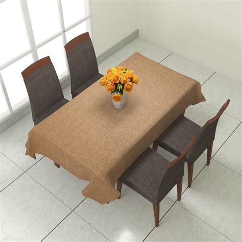 Buy MallowWorld® Washable Jute Fabric Solid Square Table Cover Heat ...