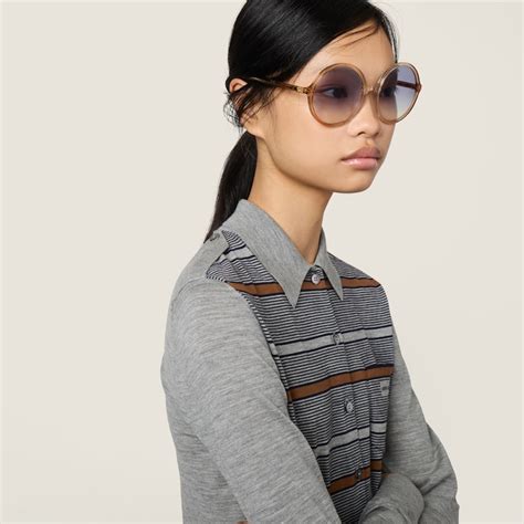 Indigo Lenses Miu Regard Sunglasses | Miu Miu