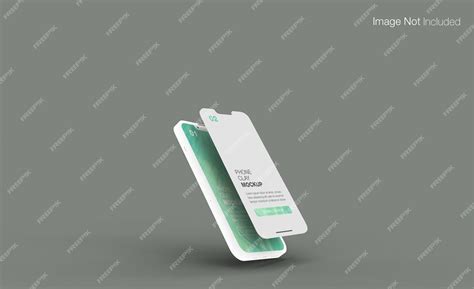 Premium PSD | Clay realistic phones mockup design isolated render psd