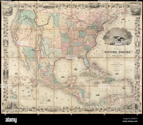 Map of the United States of America, the British Provinces, Mexico, the West Indies and Central ...
