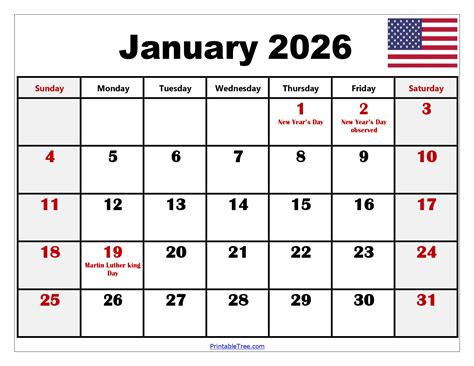 January 2026 Calendar Printable - Jace Printable