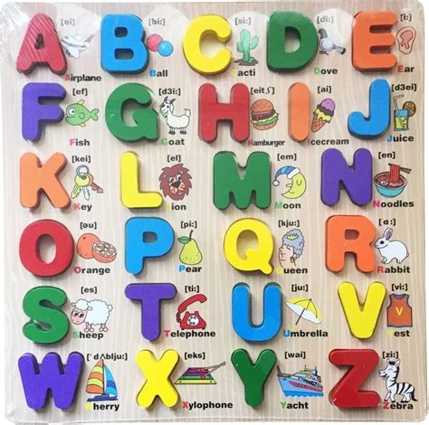 3D Alphabet Board with picture print - MyLittleTales