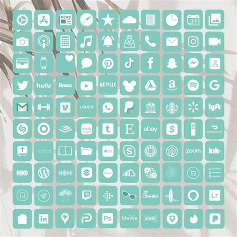 Sea foam summer ios app icons ios icons app icons aesthetic ios icons ...