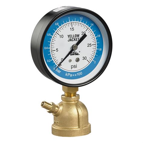 YELLOW JACKET, Gas Line Pressure Test Kit, 0 psi to 30 psi, Gas ...