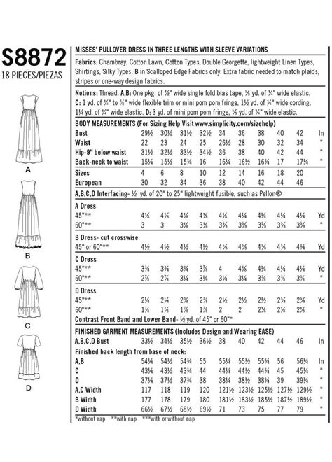 Image result for Simplicity Pattern S8872 Tutorial