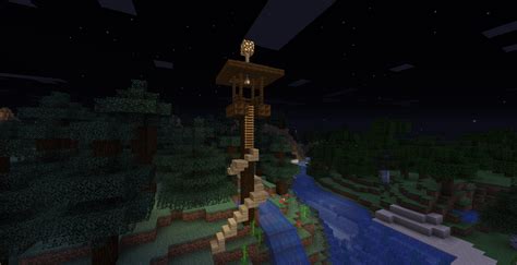 Watchtower with Tree Minecraft 的图像结果