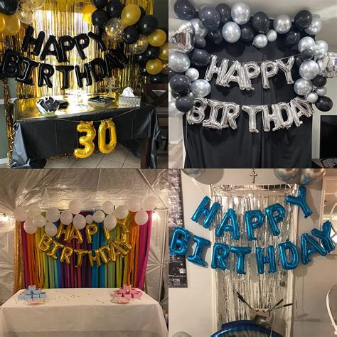 Buy 27pcs Blue Happy Birthday Balloons Party Decoration, Happy Birthday ...