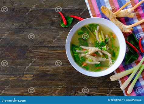 Spicy Chicken Legs Soup in White Cup Stock Image - Image of chilli ...