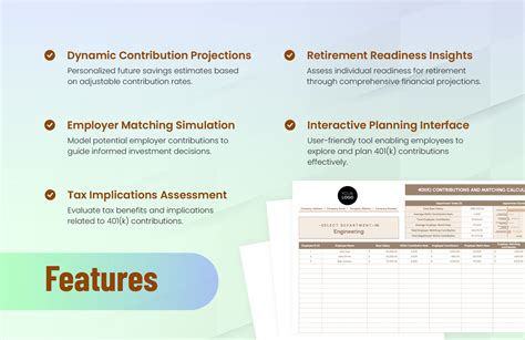 401(k) Contributions and Matching Calculator HR Template in Excel ...