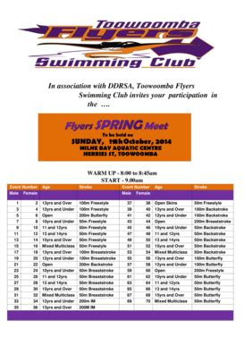 Fillable Online Flyers Swimming Club Inc Fax Email Print - pdfFiller