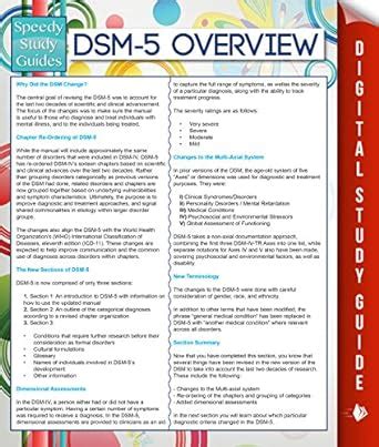 DSM-5 Overview (Speedy Study Guides) eBook : Publishing, Speedy: Amazon ...